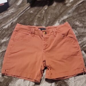 Lee Orange Cargo Shorts with a Casual Style